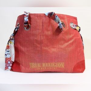 True Religion Orange Floral Gift Tote